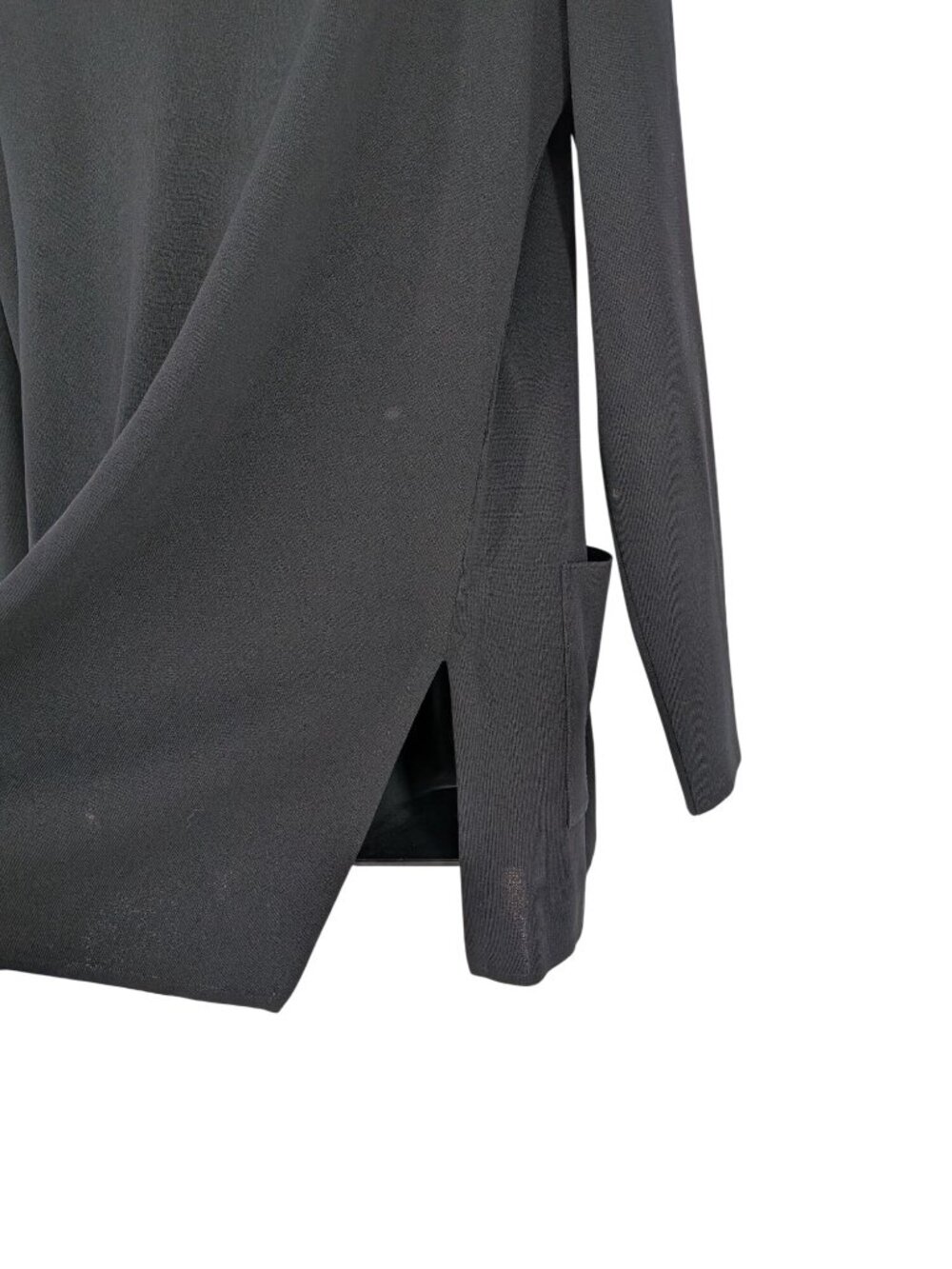 Misook Black Open Front Cardigan Sweater Jacket Minimalist Career Office Small - Picture 4 of 8